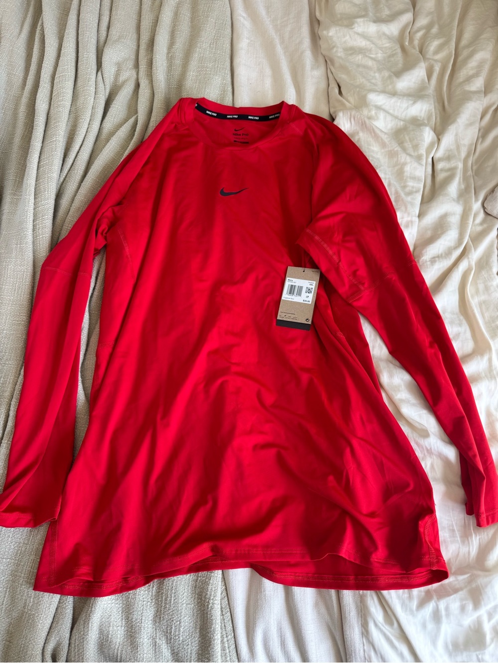 Nike Red Long Sleeve Dri-Fit